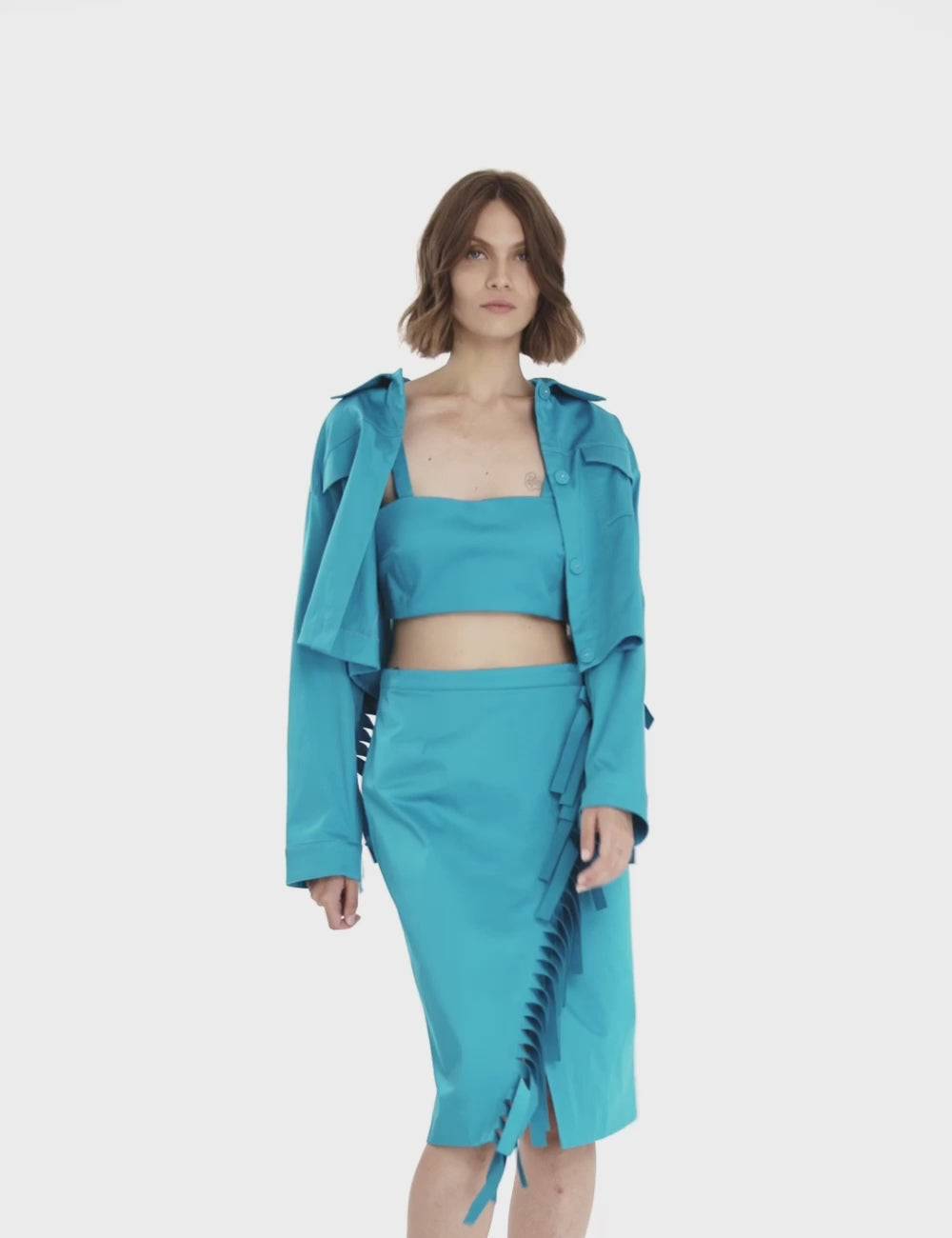 Jijil Giacca crop con frange Fino al 50% di sconto
