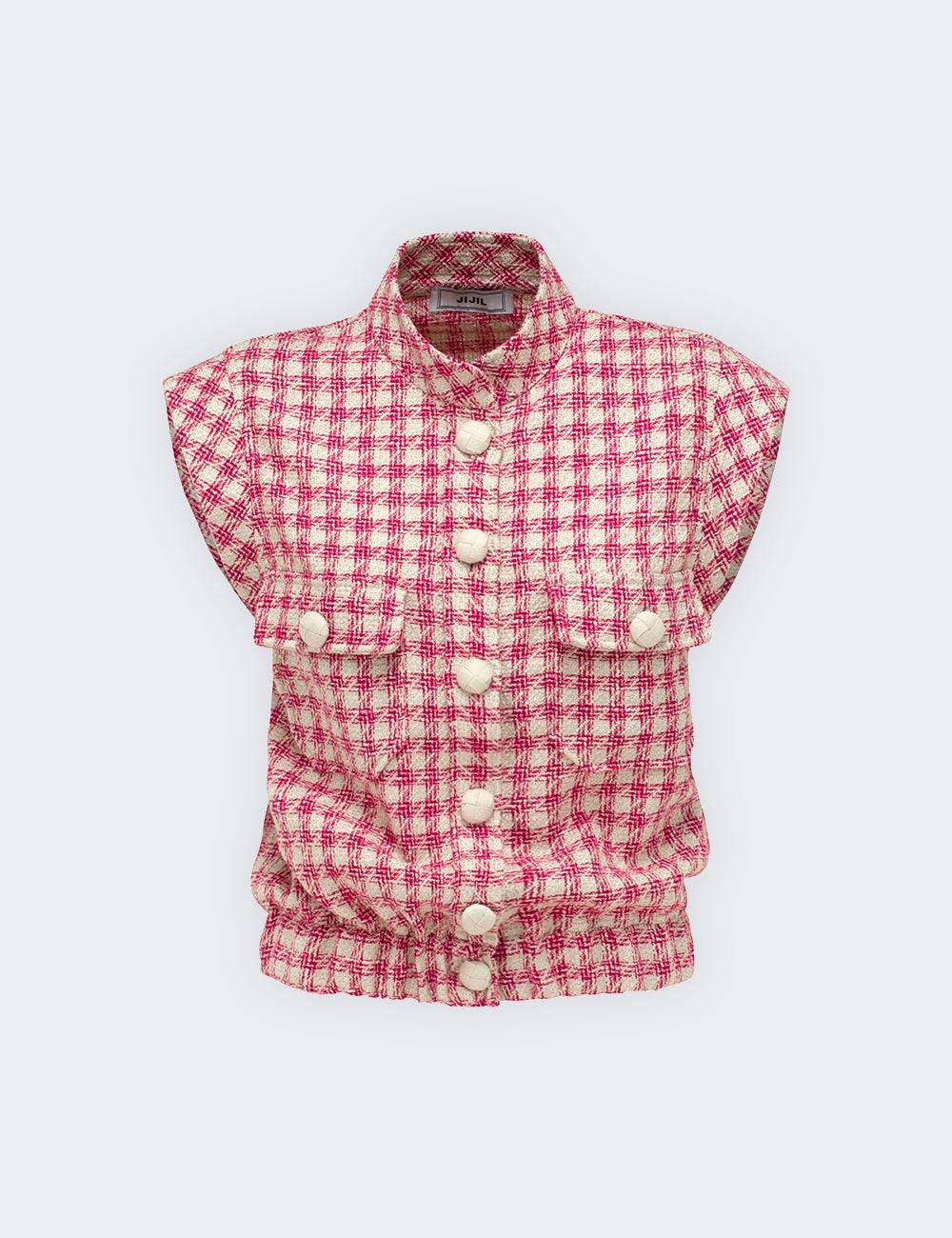 Jijil Gilet in tweed Sostegno trimestrale