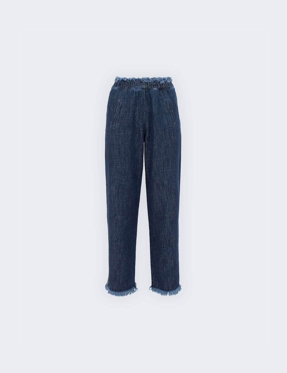 Jijil Pantalone in denim con fondo sfrangiato Outlet