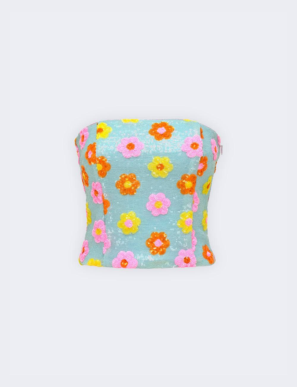 Jijil Top con paillettes Vendita Calda
