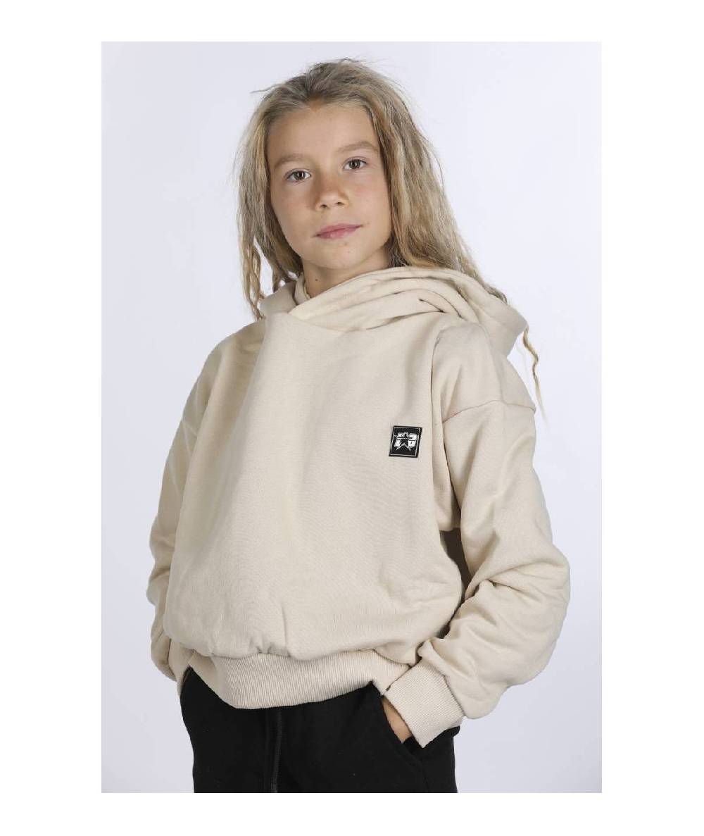 Lab84 FELPA CROP TOP CAPPUCCIO OVER 50% di sconto per tempo limitato