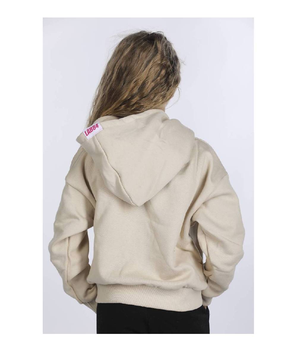Lab84 FELPA CROP TOP CAPPUCCIO OVER 50% di sconto per tempo limitato