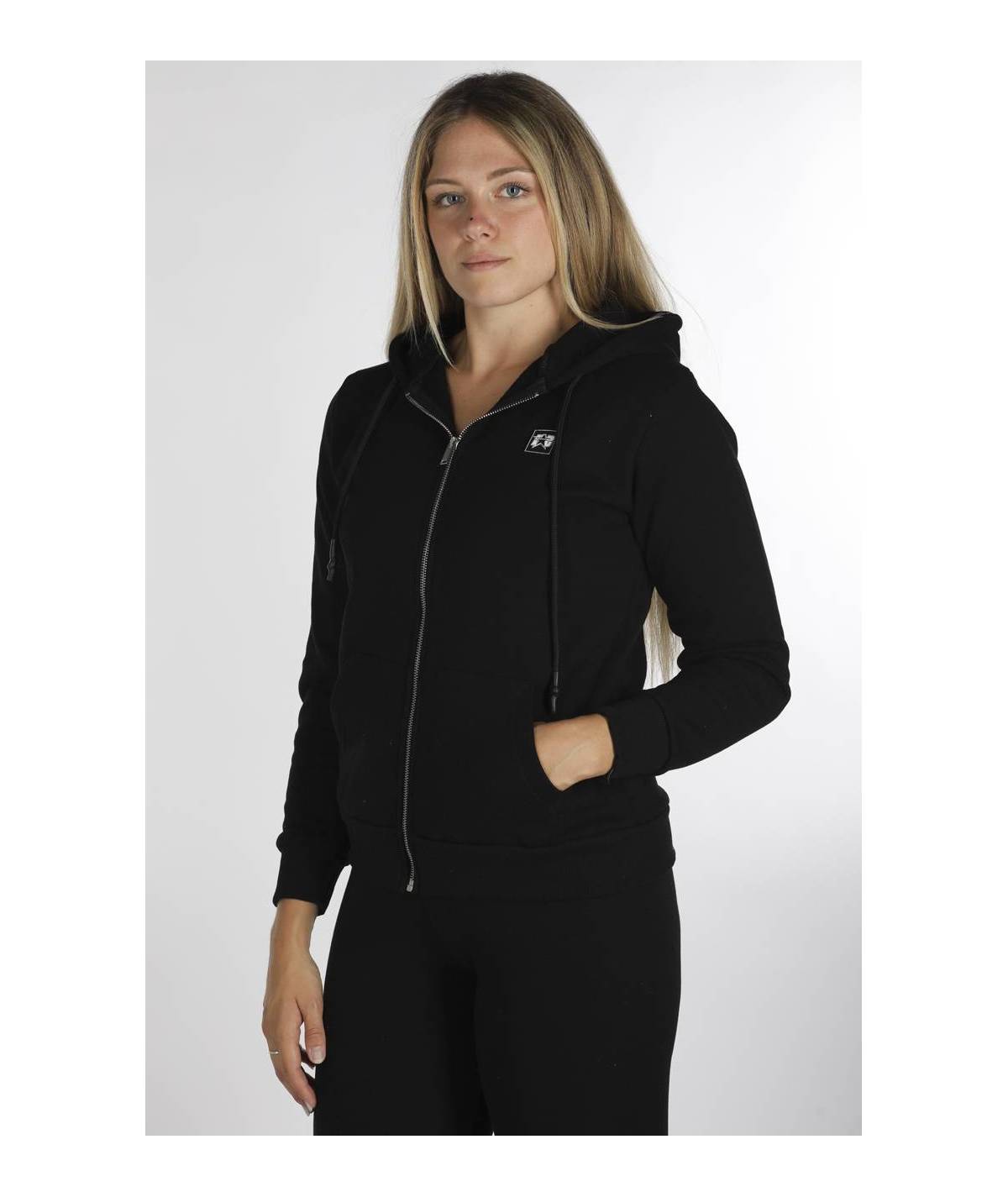 Lab84 FELPA FULL ZIP CAPP.+TASCA FILO+CERNIERA Economico