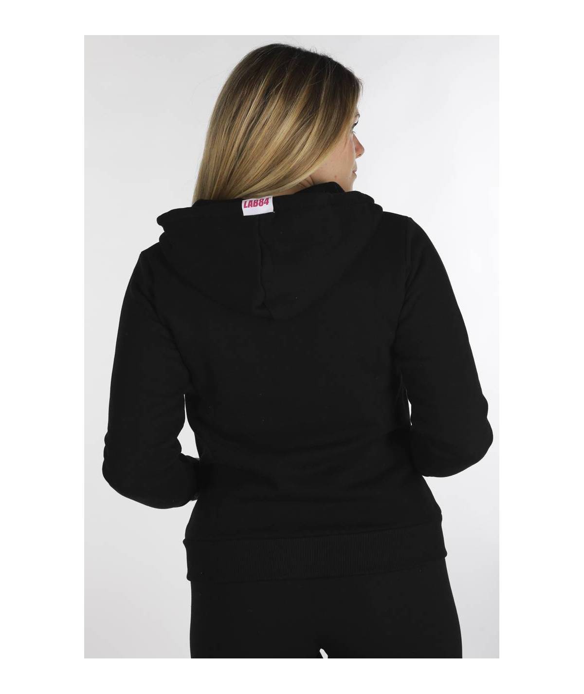 Lab84 FELPA FULL ZIP CAPP.+TASCA FILO+CERNIERA Economico