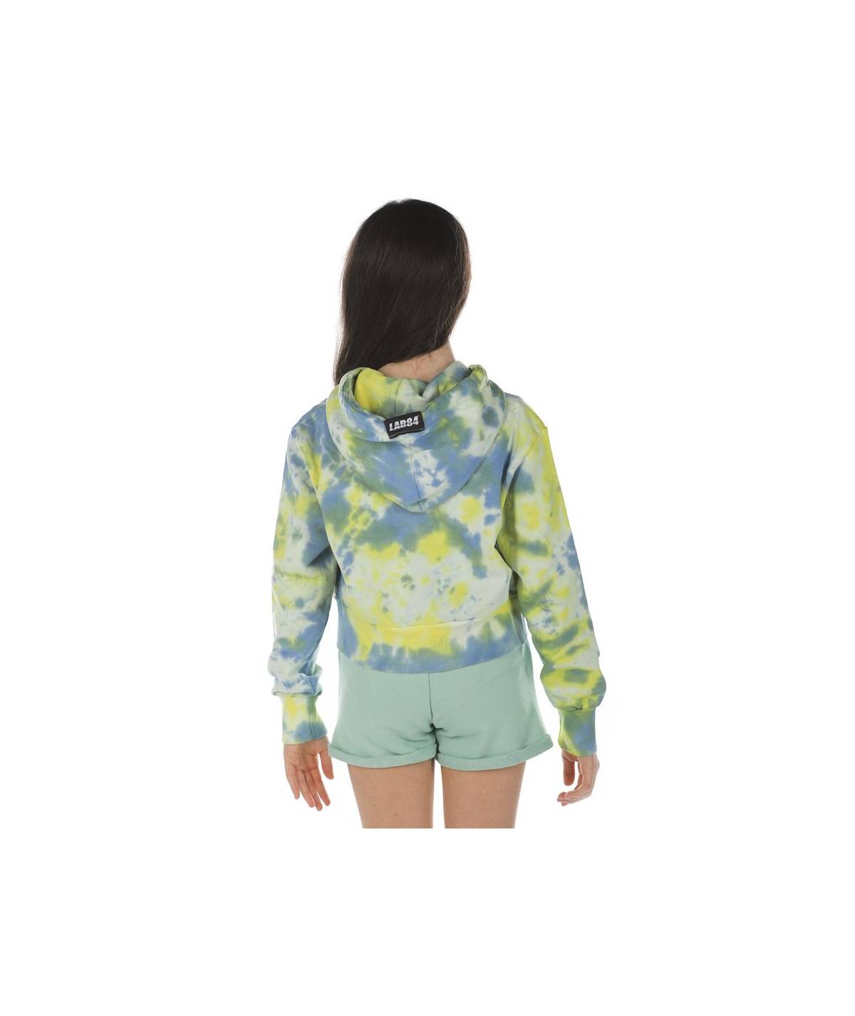 Lab84 FELPA ZIP CROP TOP Nuova