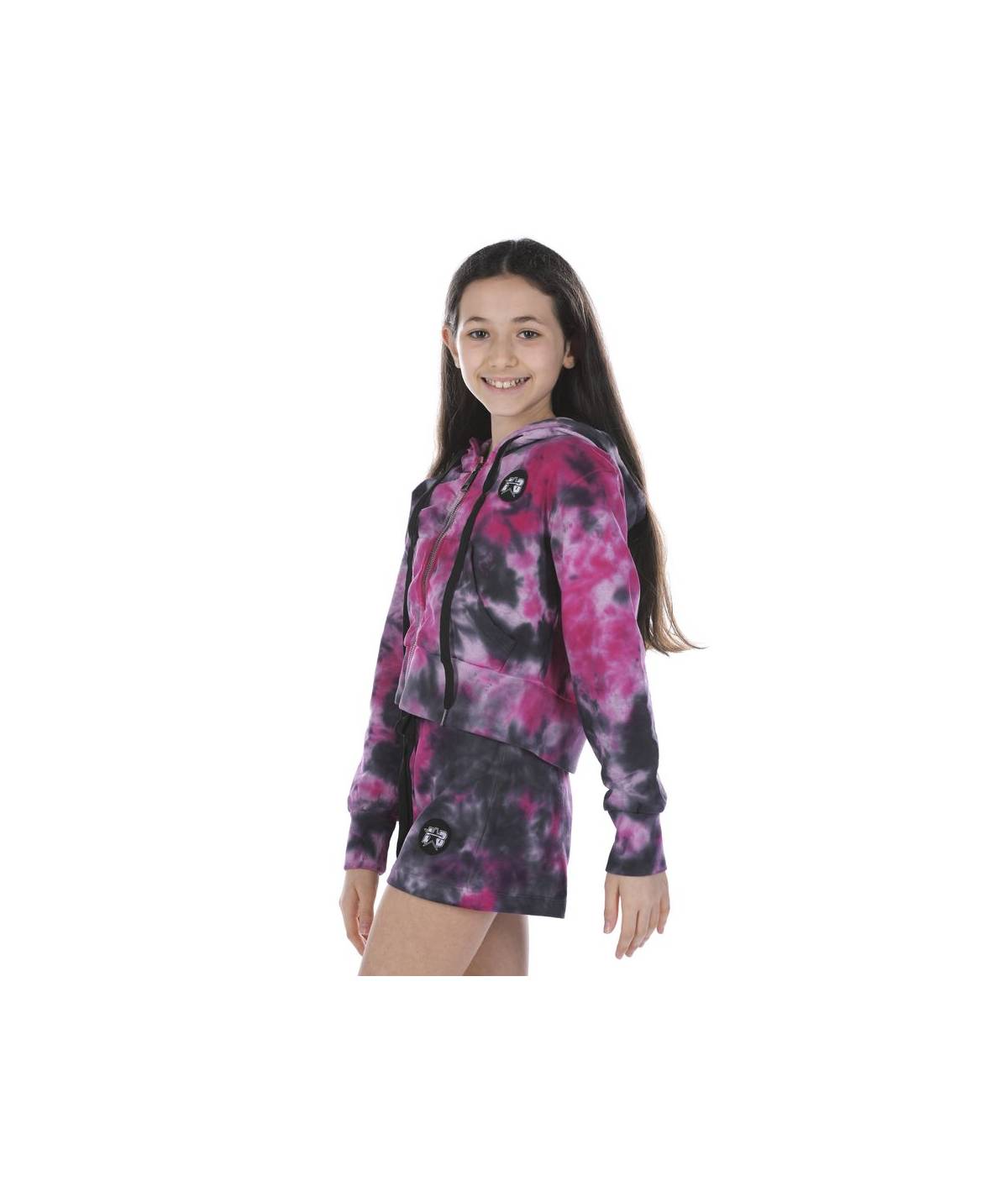 Lab84 FELPA ZIP CROP TOP Moda