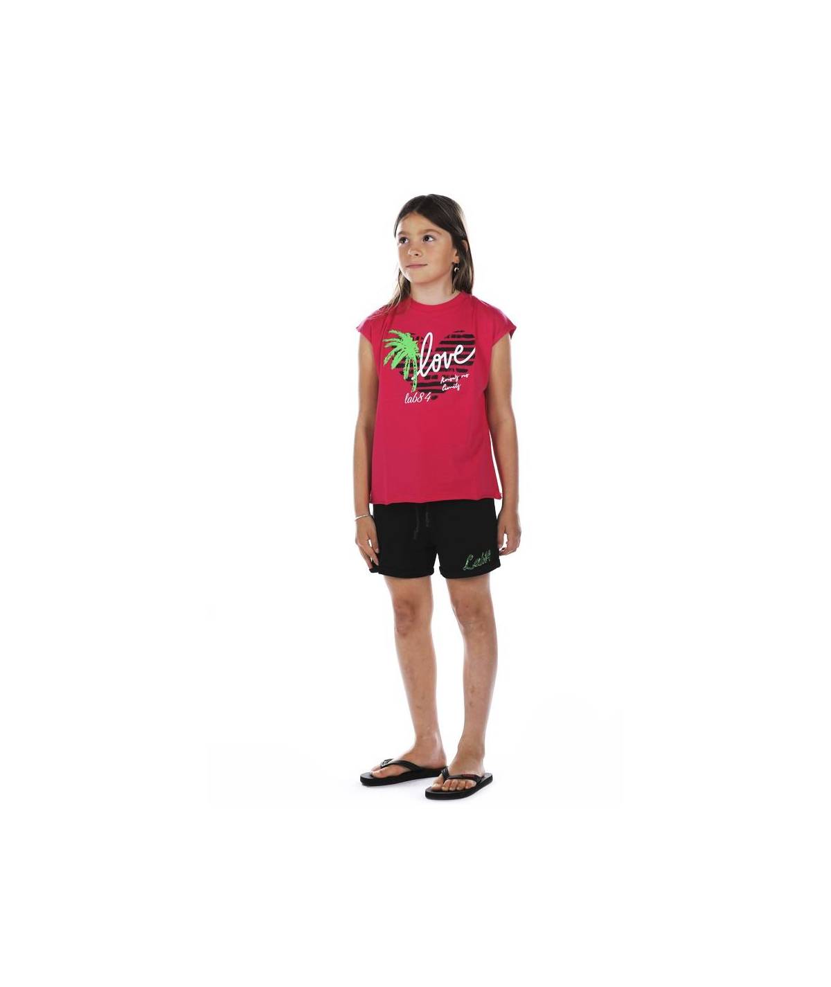 Lab84 T-SHIRT CROP TOP In Linea