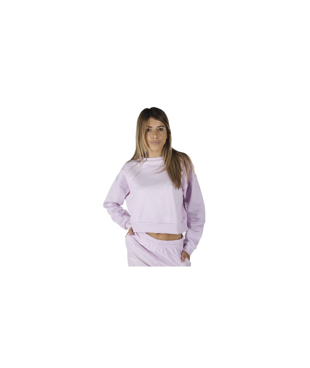 Lab84 FELPA CROP TOP GIROCOLLO Outlet