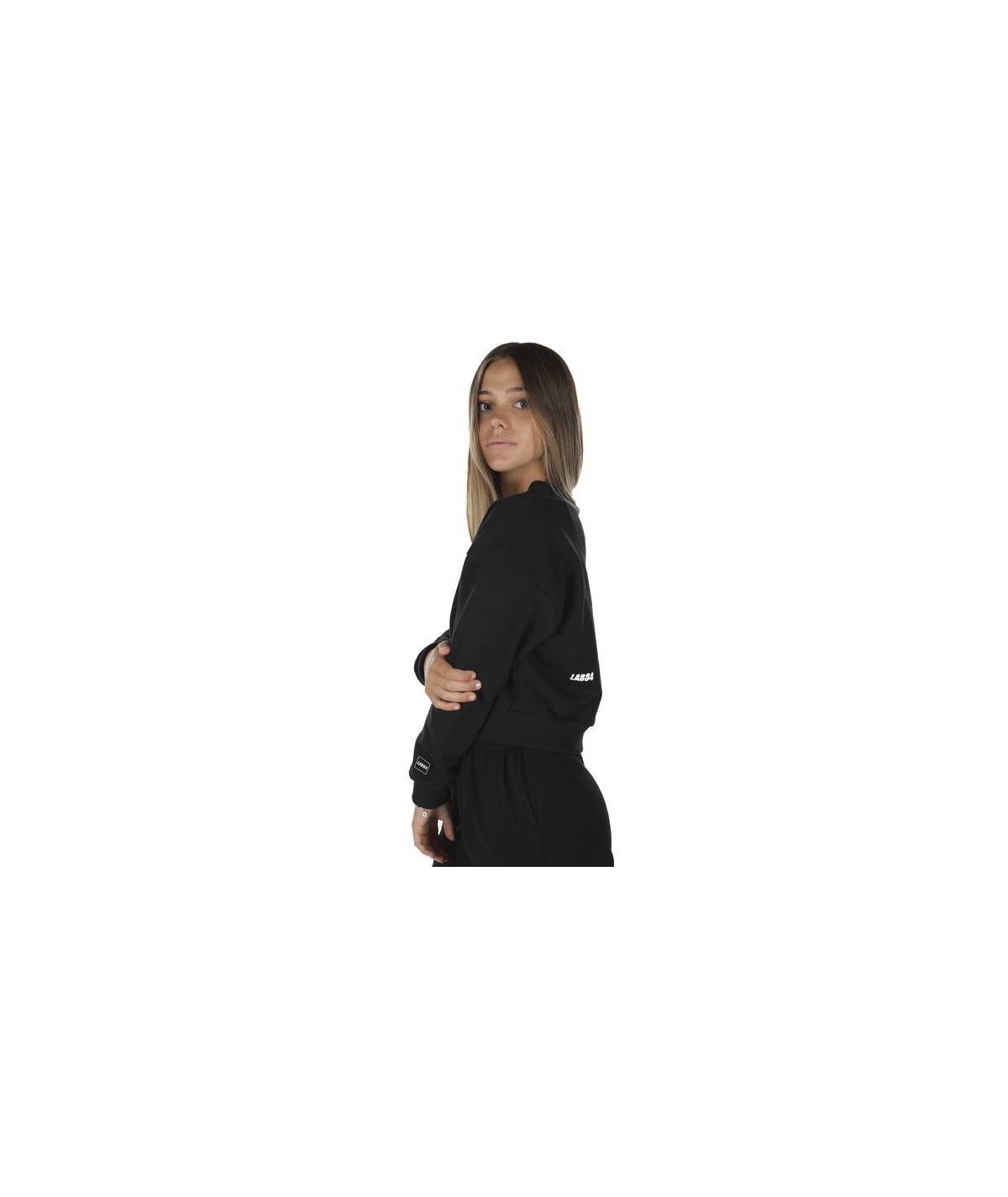 Lab84 FELPA CROP TOP GIROCOLLO In Vendita