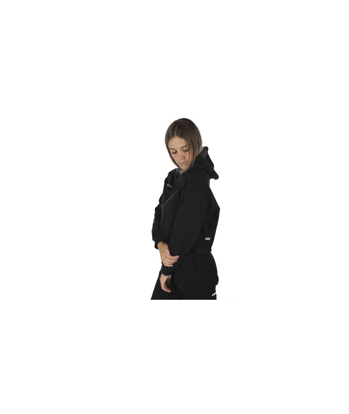 Lab84 FELPA CROP TOP CAPPUCCIO Offerte