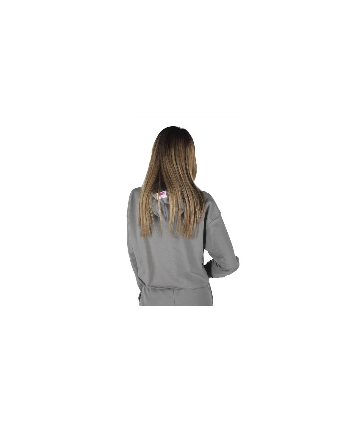 Lab84 FELPA CROP TOP CAPPUCCIO Vendita Calda