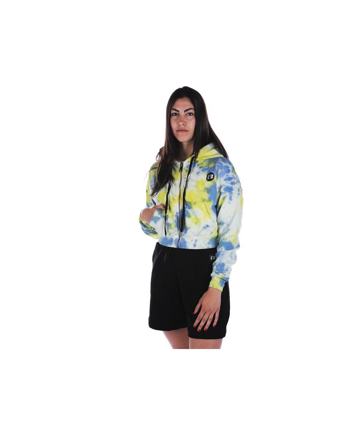 Lab84 FELPA ZIP CROP TOP Vendita Economica