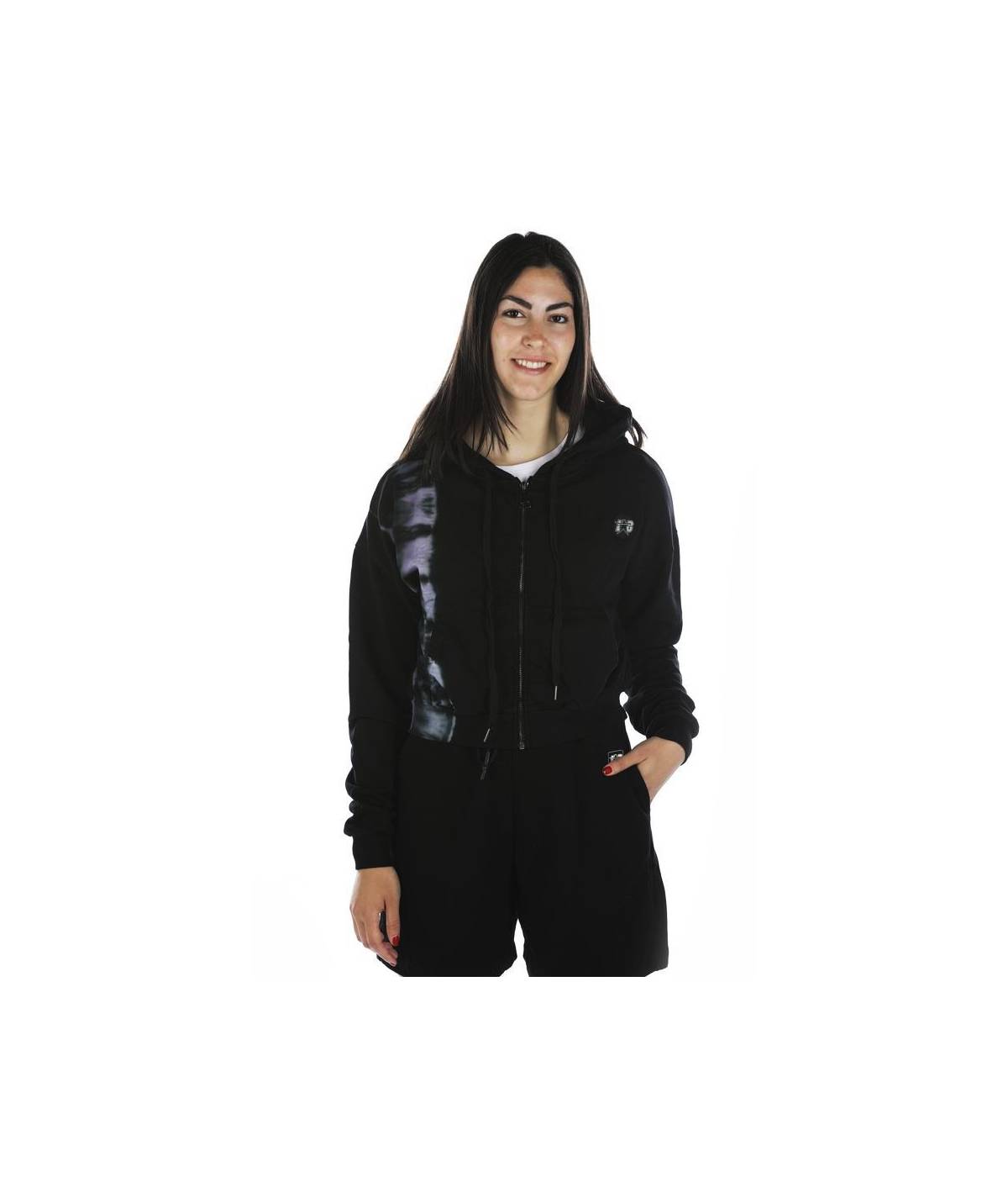 Lab84 FELPA ZIP CROP TOP Saldi Di Fabbrica