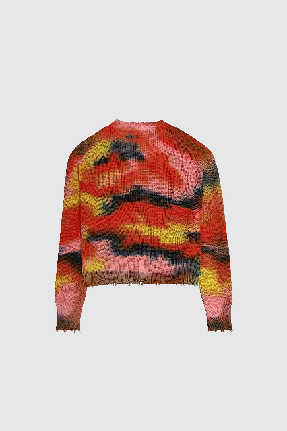 Laneus Laneus maglione cropped effetto tie dye 2025