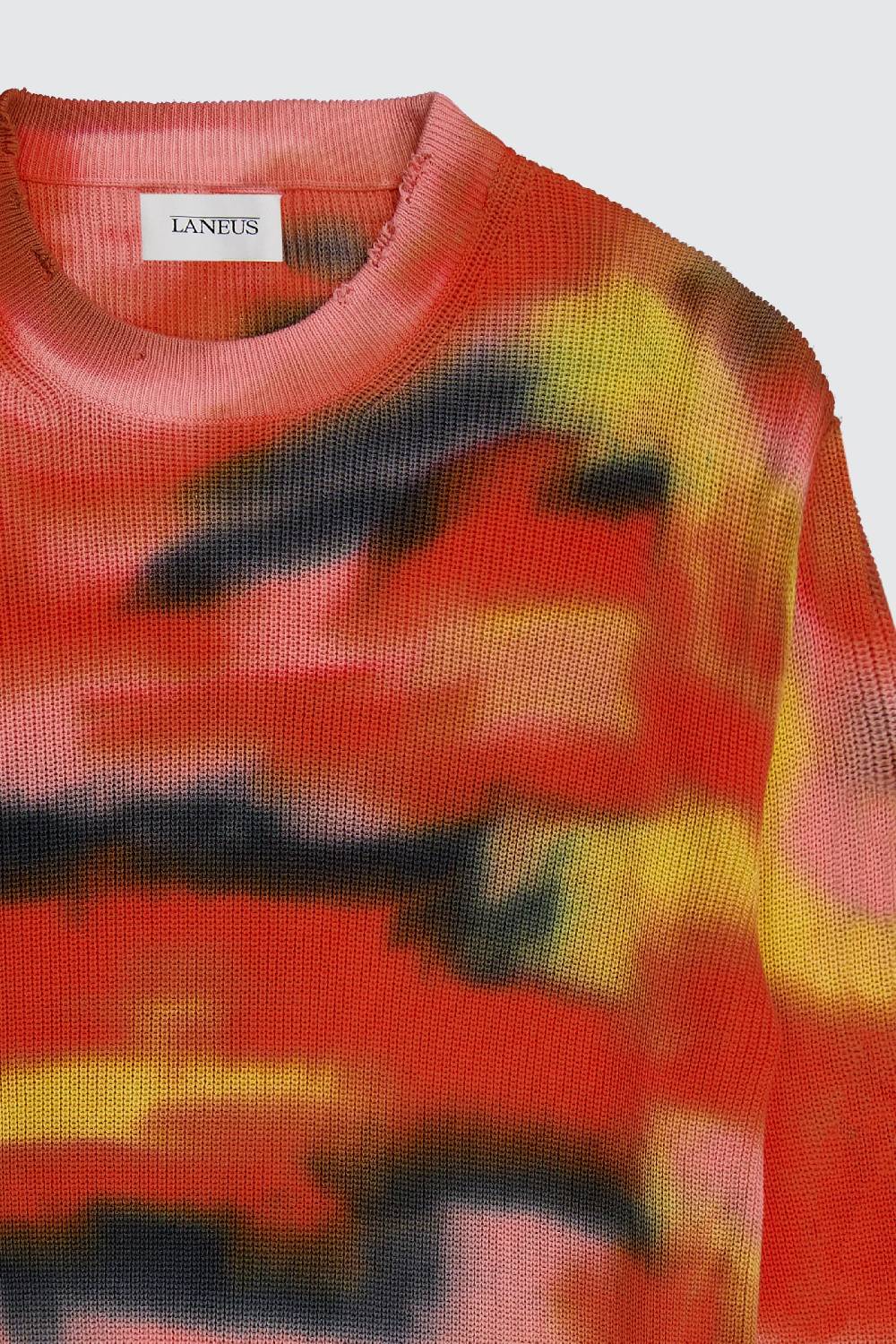 Laneus Laneus maglione cropped effetto tie dye 2025