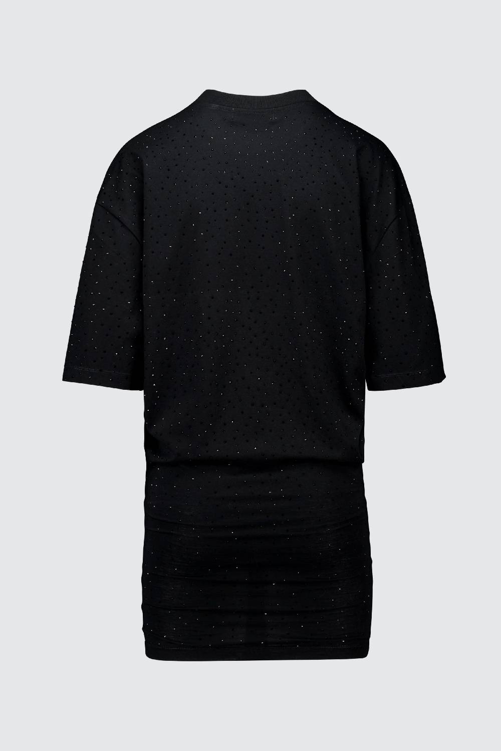 Laneus Laneus mini abito drappeggiato black con strass Promozione