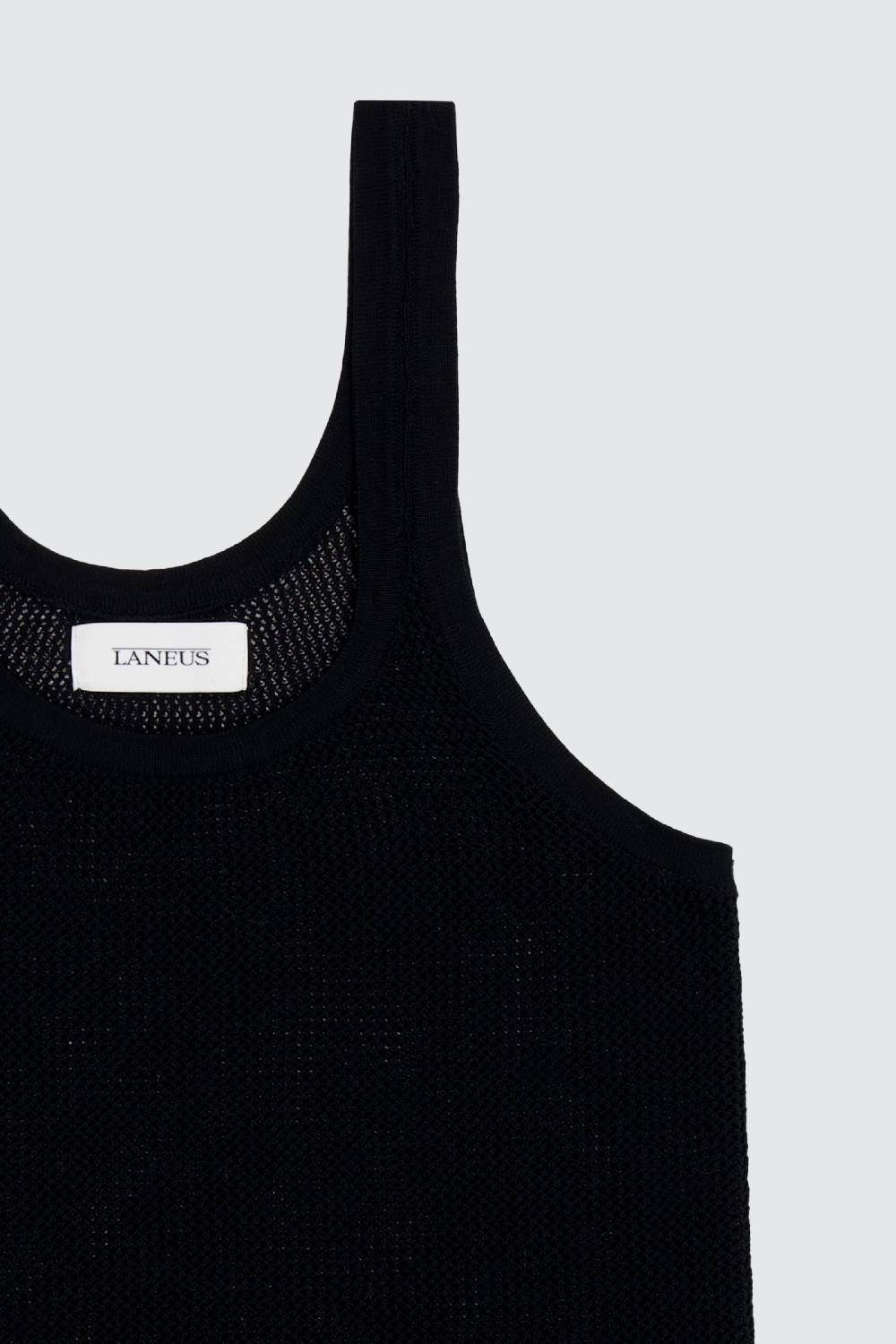 Laneus Laneus canotta black in mesh slim fit Fino Al -60%