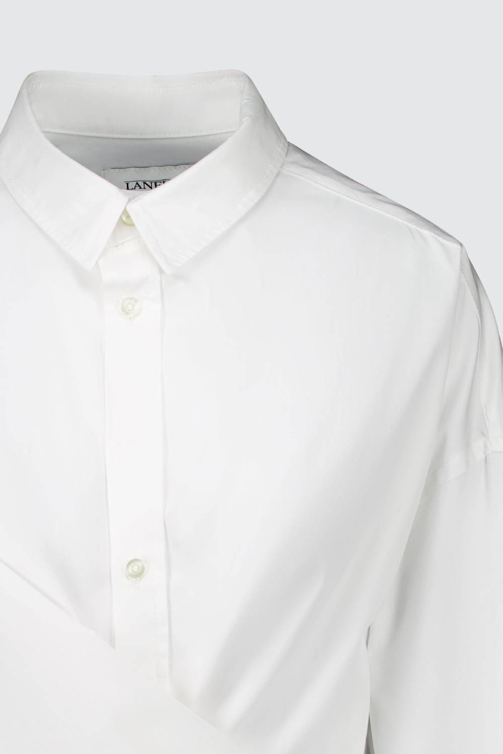 Laneus Laneus camicia oversize white classic con bottoni logati Convenienza