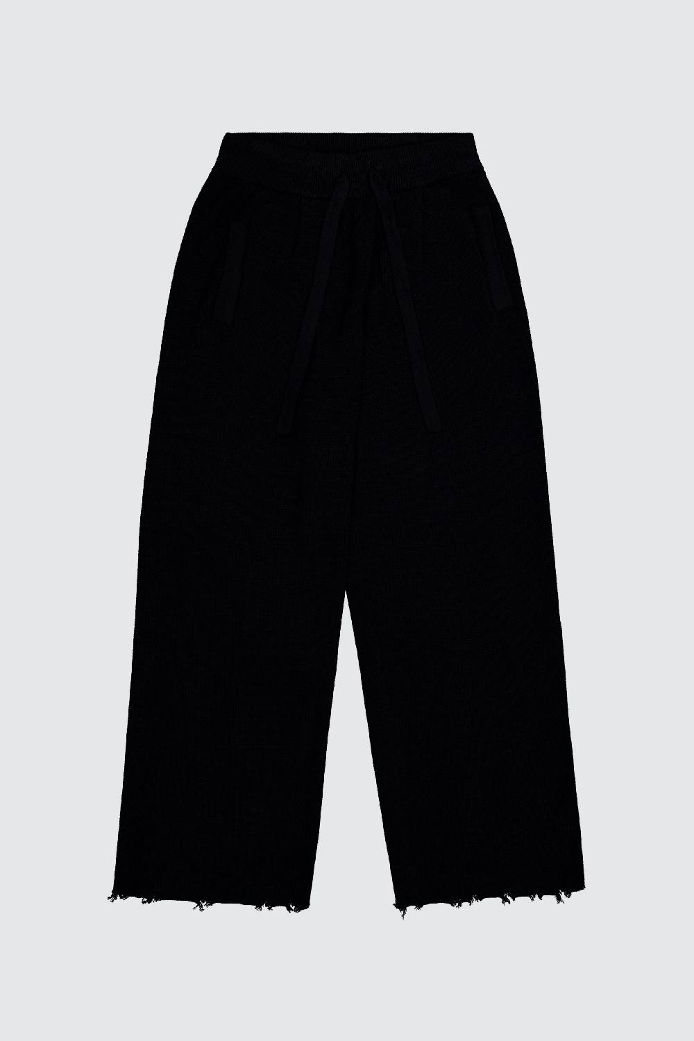 Laneus Laneus pantalone black in maglia effetto destroyed Presa