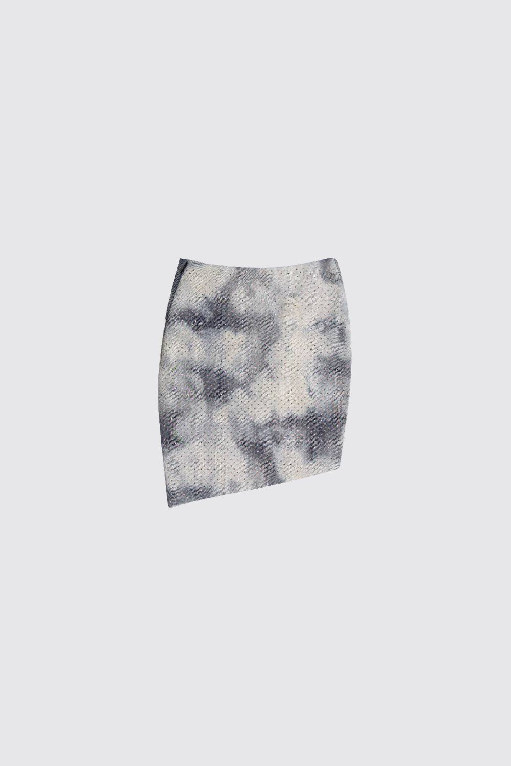 Laneus Laneus gonna denim silver strass Vendita Calda