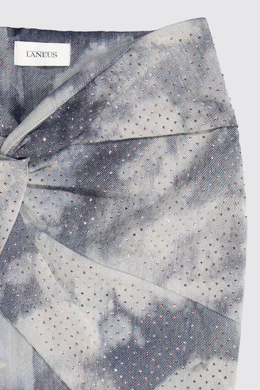 Laneus Laneus gonna denim silver strass Vendita Calda