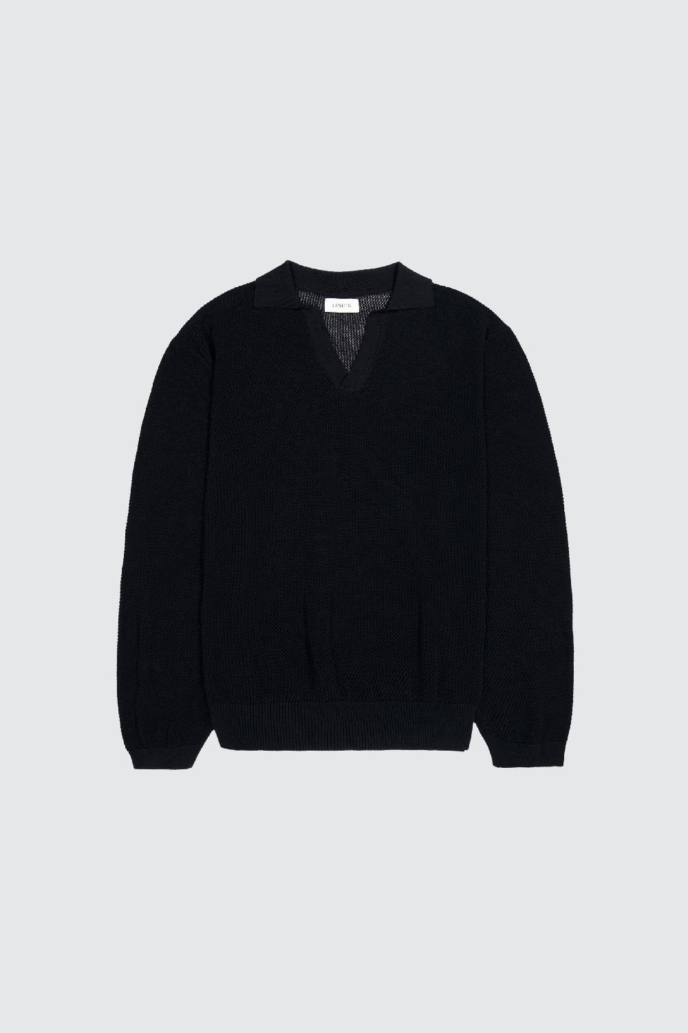 Laneus Laneus polo in mesh con scollo a V