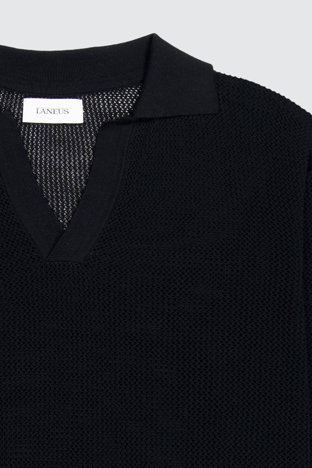 Laneus Laneus polo in mesh con scollo a V Negozio