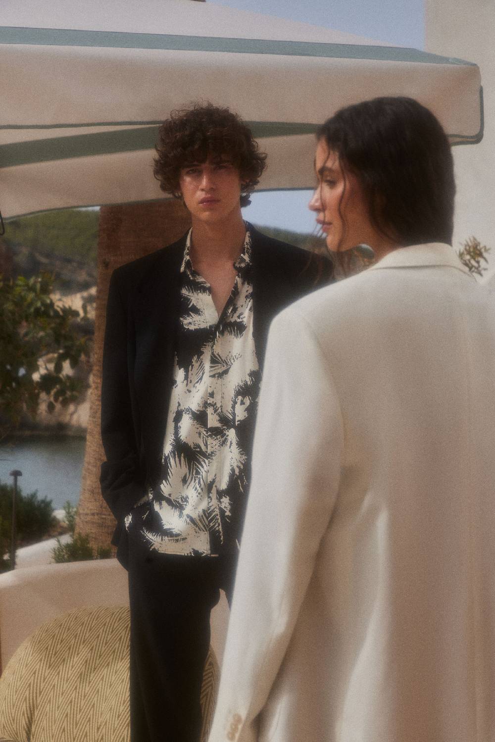Laneus Laneus camicia palm print In Linea