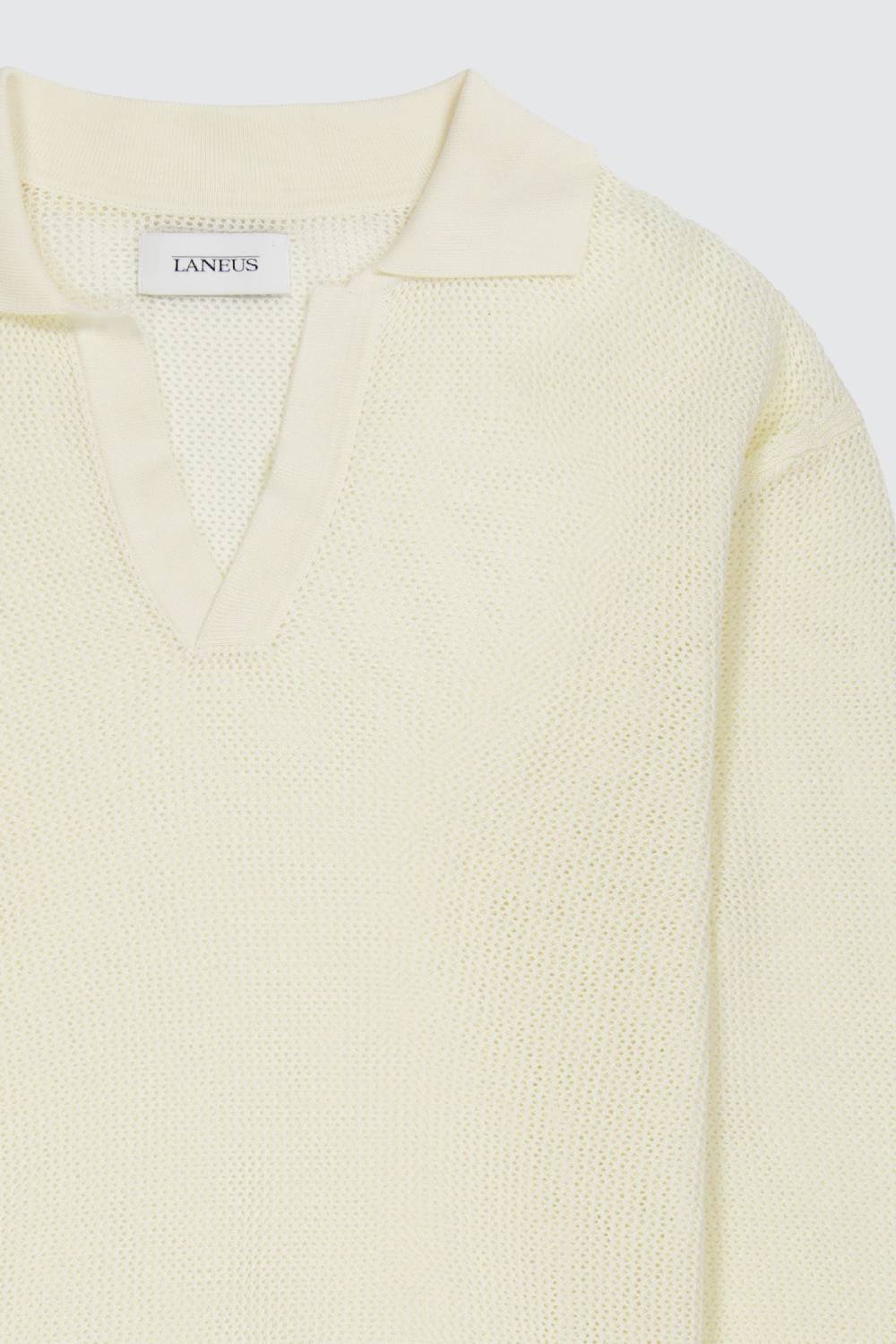 Laneus Laneus polo in mesh con scollo a V Vendita