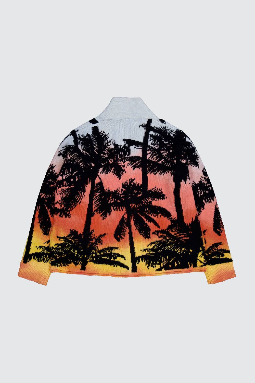 Laneus Laneus cardigan in jacquard effetto palm print allover Fino Al -60%