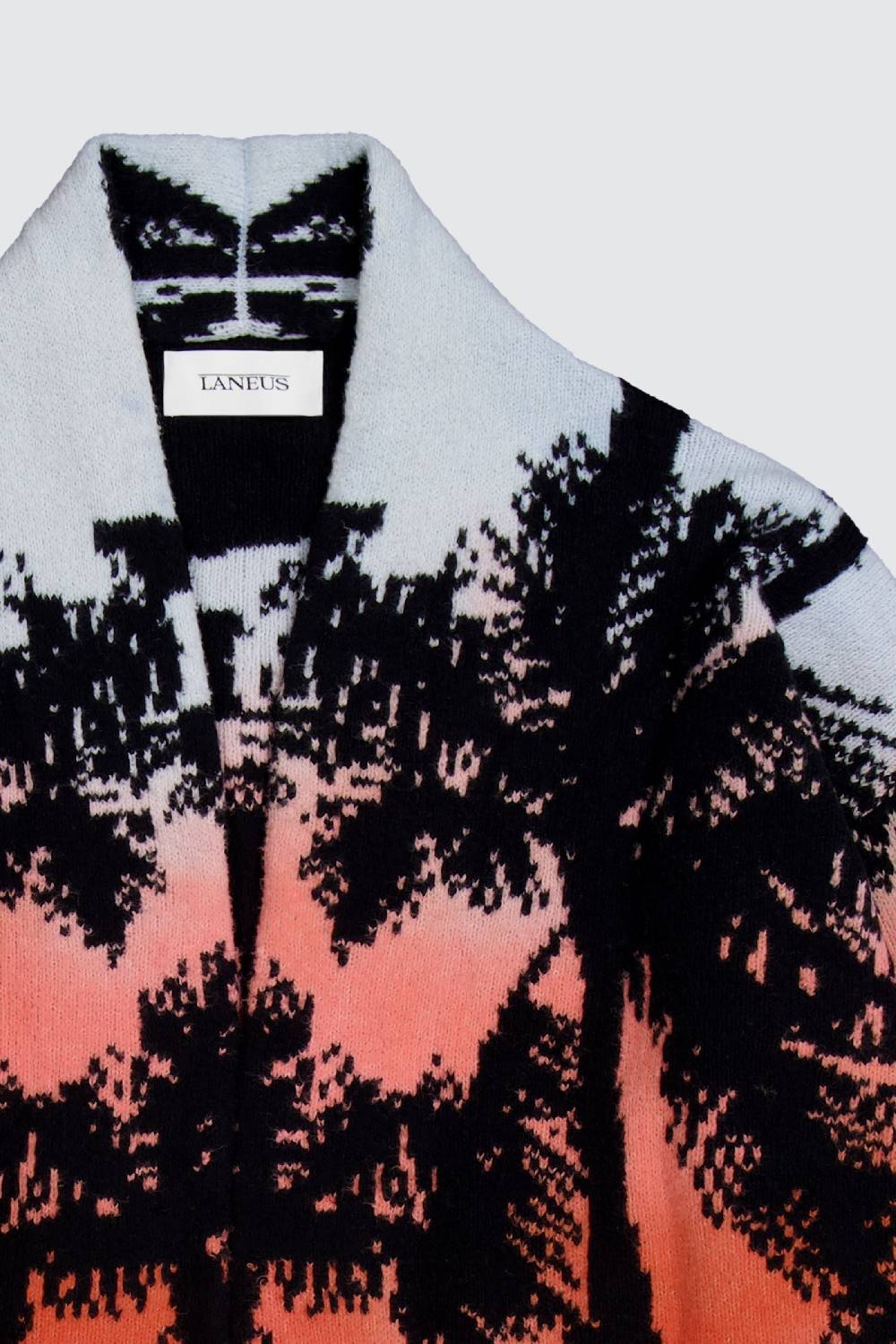 Laneus Laneus cardigan in jacquard effetto palm print allover Fino Al -60%