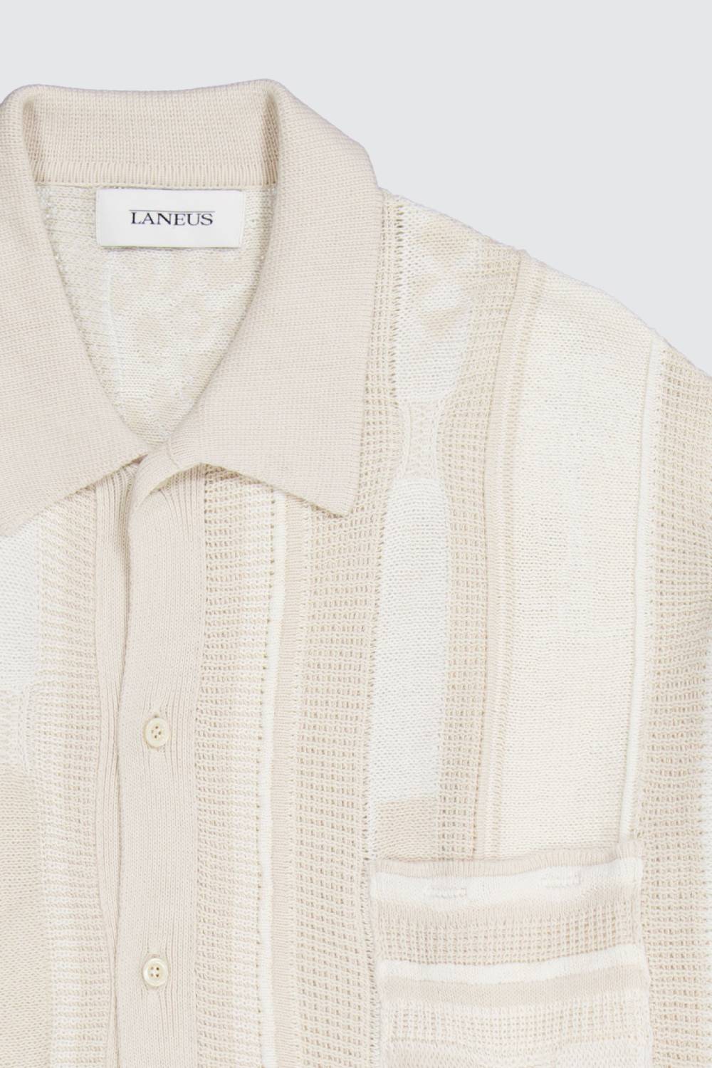 Laneus Laneus polo milk multicolor in jacquard Sconto