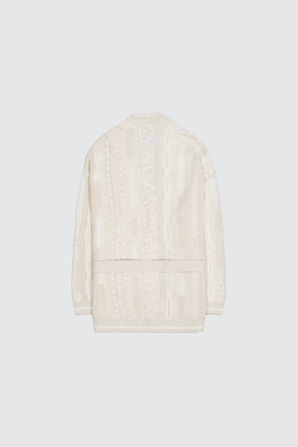 Laneus Laneus milk icon jacquard cardigan Online