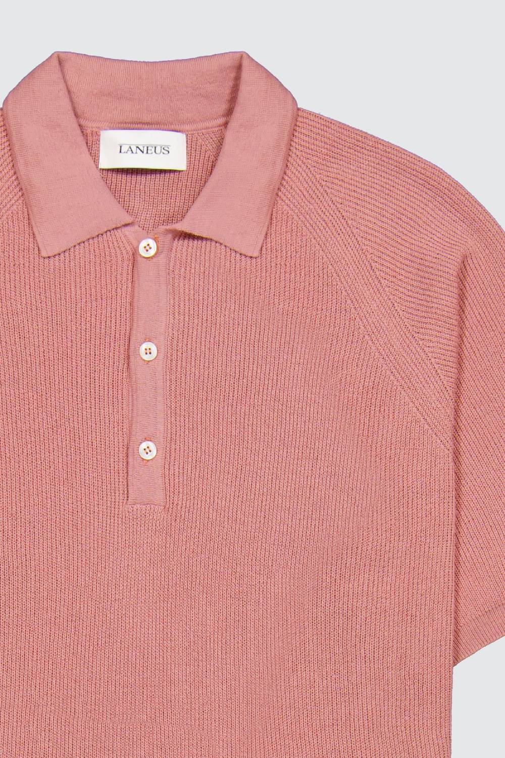 Laneus Laneus polo pink in maglia con bottoni Vendita Calda