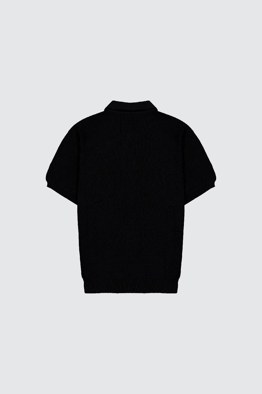 Laneus Laneus polo black in maglia con bottoni Latest fashion