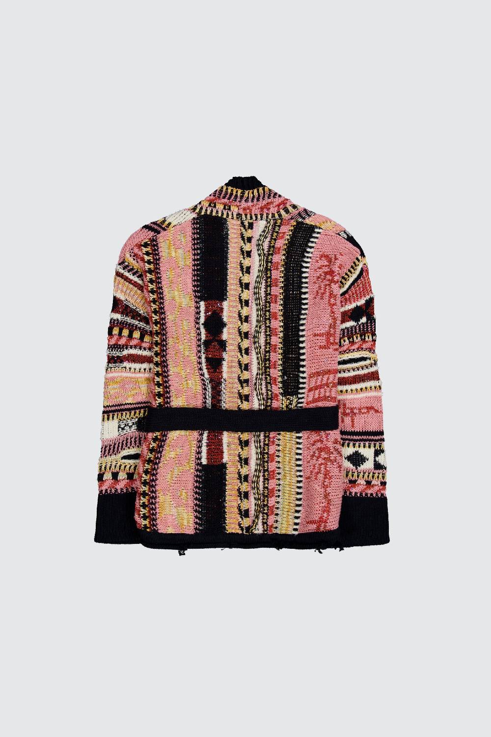 Laneus Laneus pink icon jacquard cardigan Negozio