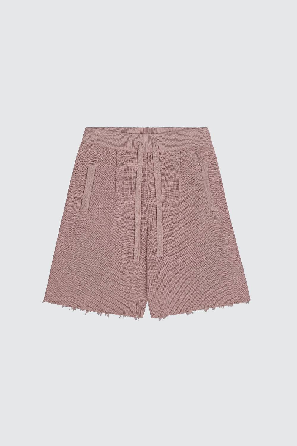 Laneus Laneus bermuda glacee in maglia effetto destroyed
