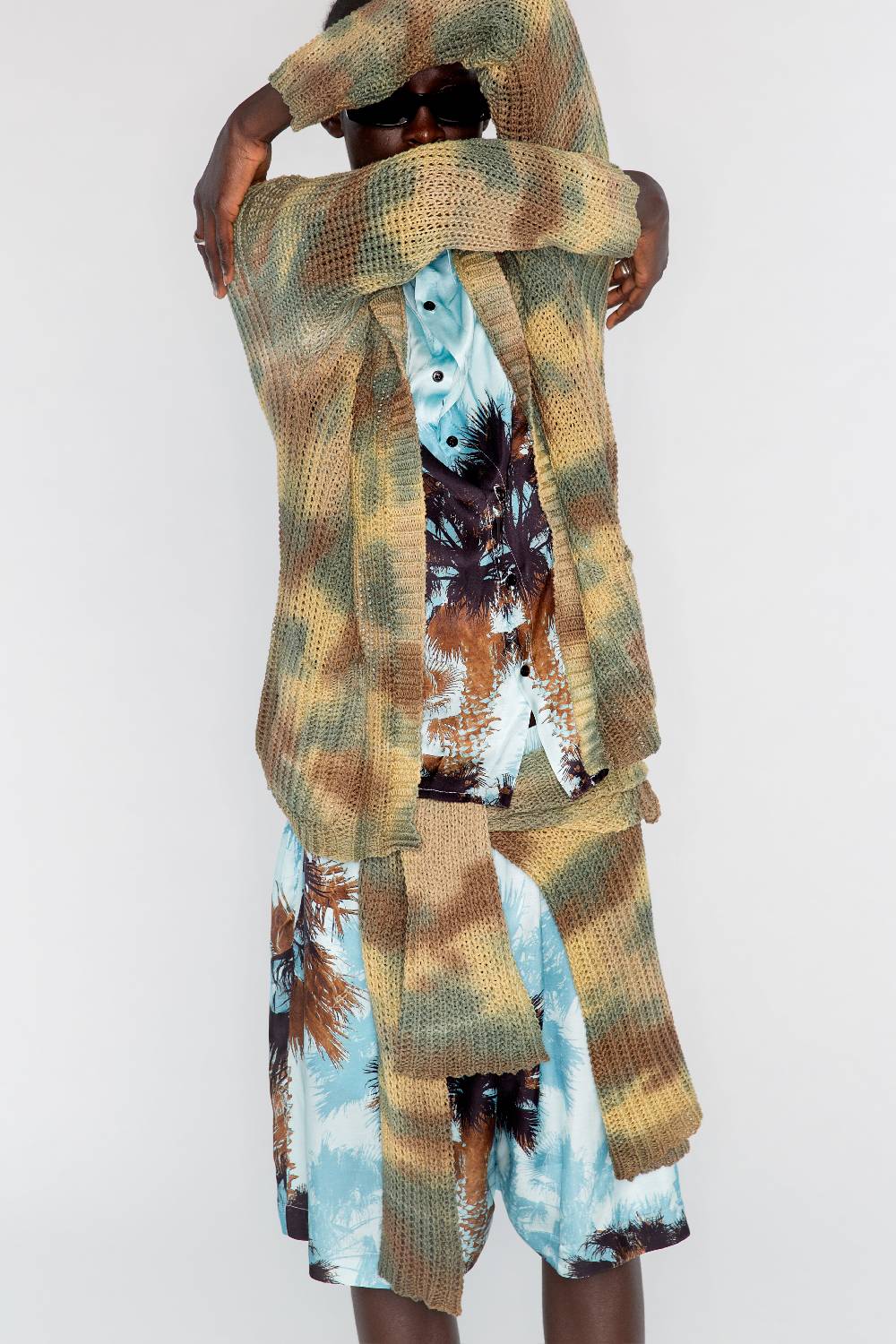 Laneus Laneus giacca tie dye camo print 2025