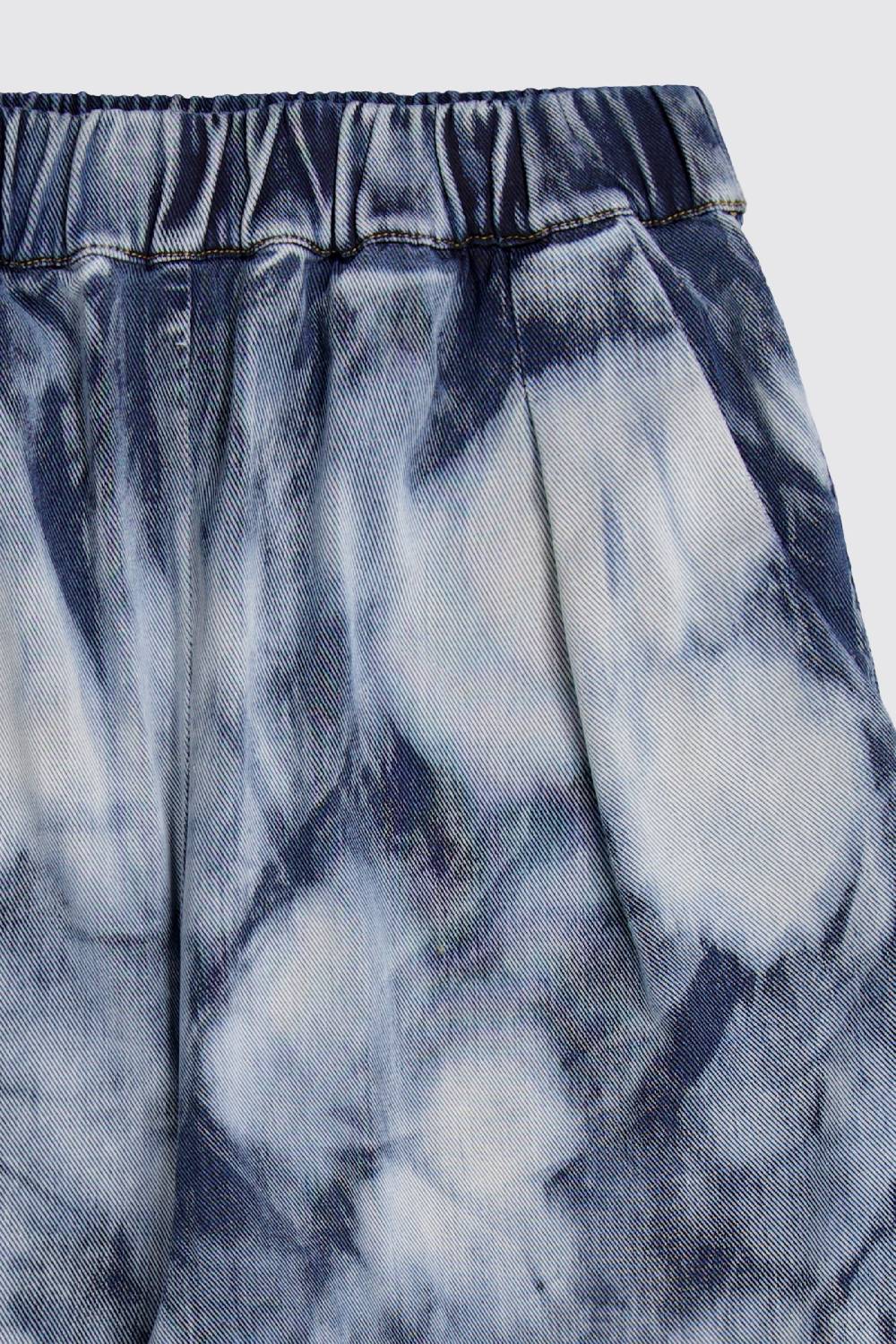 Laneus Laneus bleached denim short In Linea