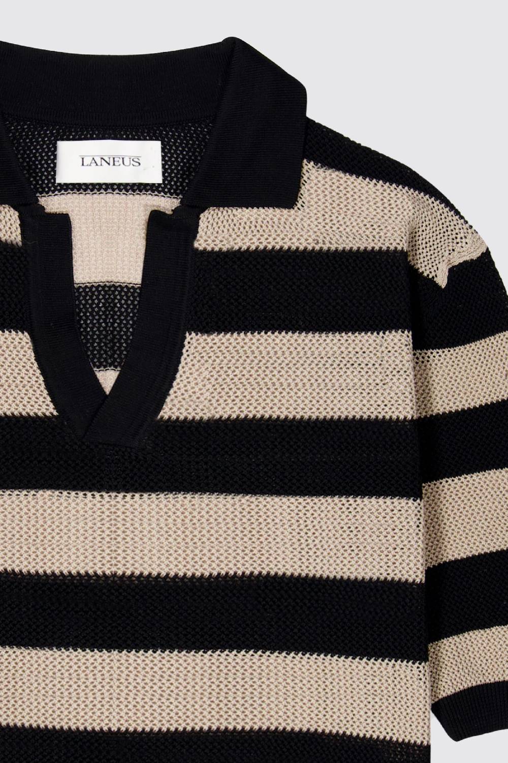 Laneus Laneus polo in mesh a righe Spedizione Gratuita