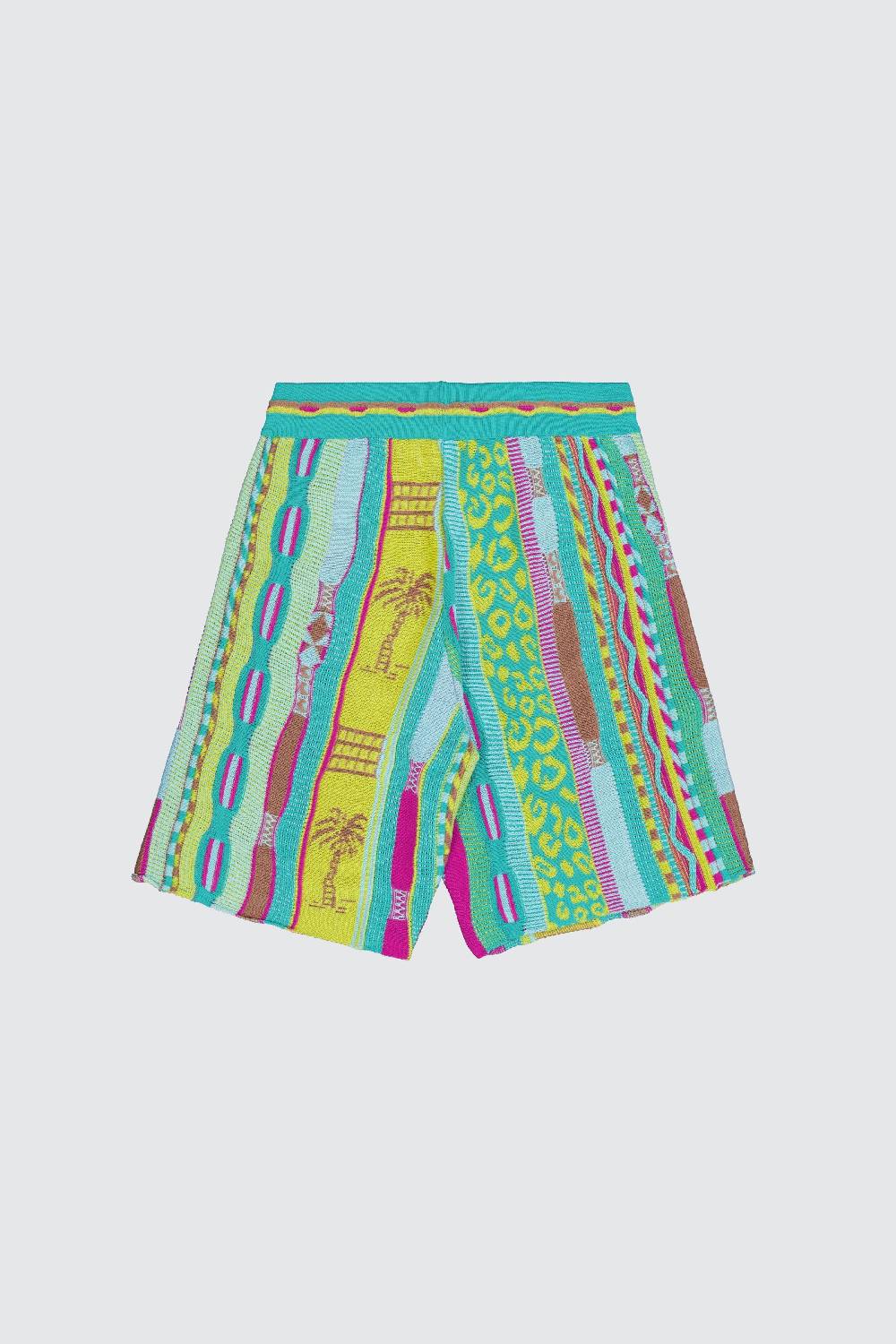 Laneus Laneus bermuda turquoise in jacquard multicolor Soddisfazione Garantita