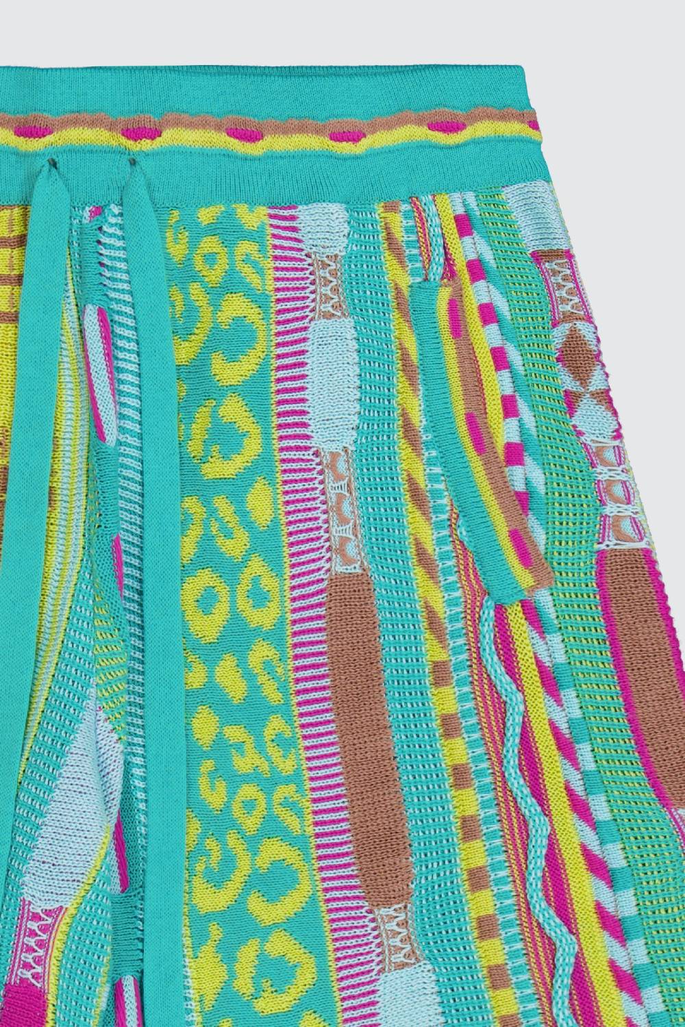 Laneus Laneus bermuda turquoise in jacquard multicolor Soddisfazione Garantita