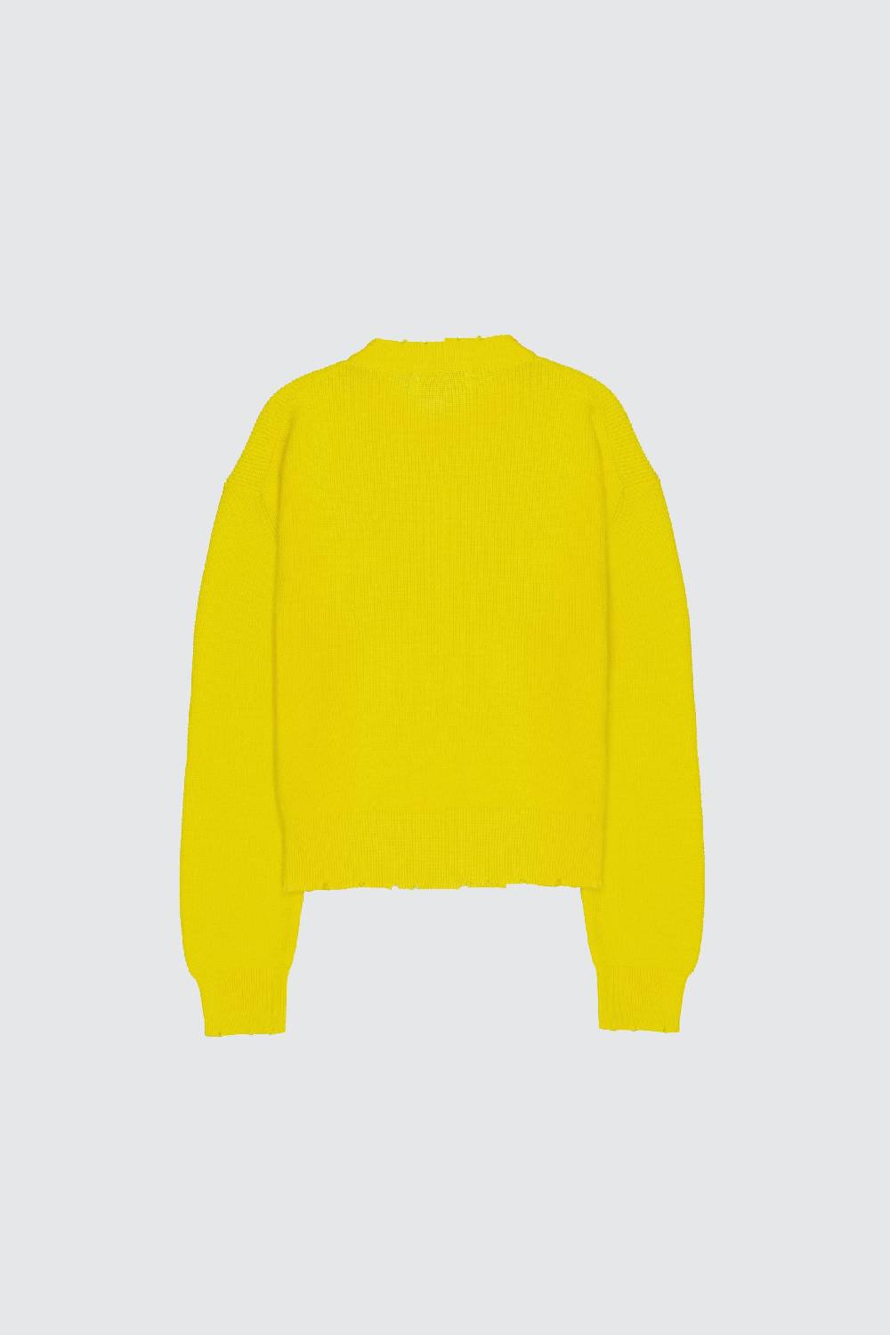Laneus Laneus maglione yellow cropped effetto destroyed Acquista Ora