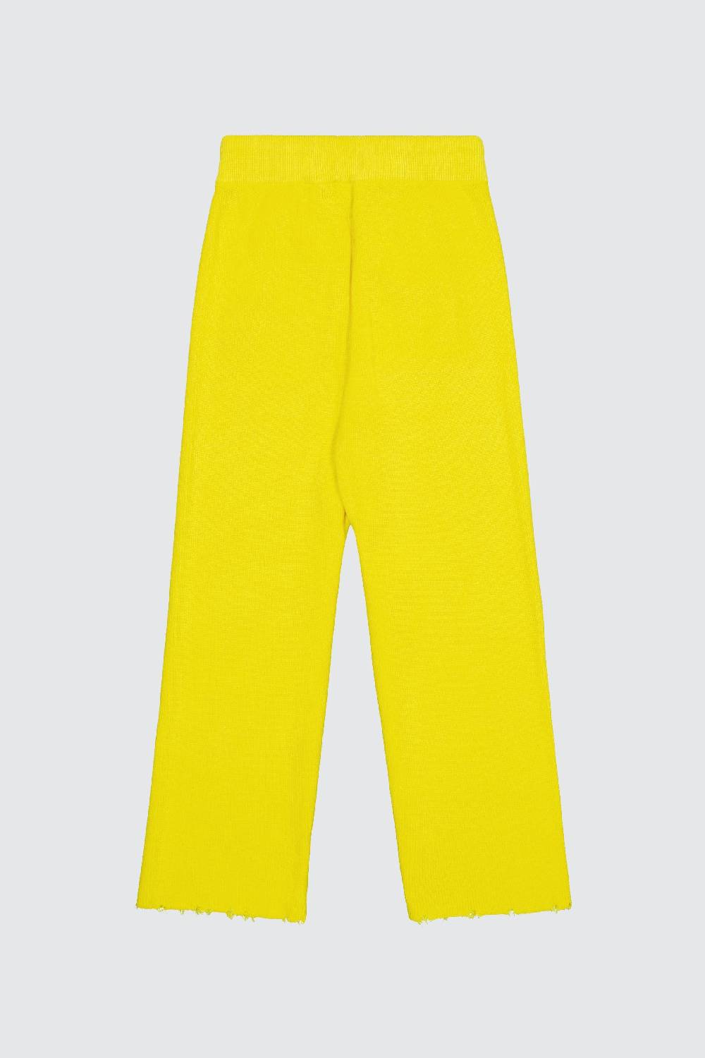 Laneus Laneus pantalone yellow in maglia effetto destroyed Consegna Veloce