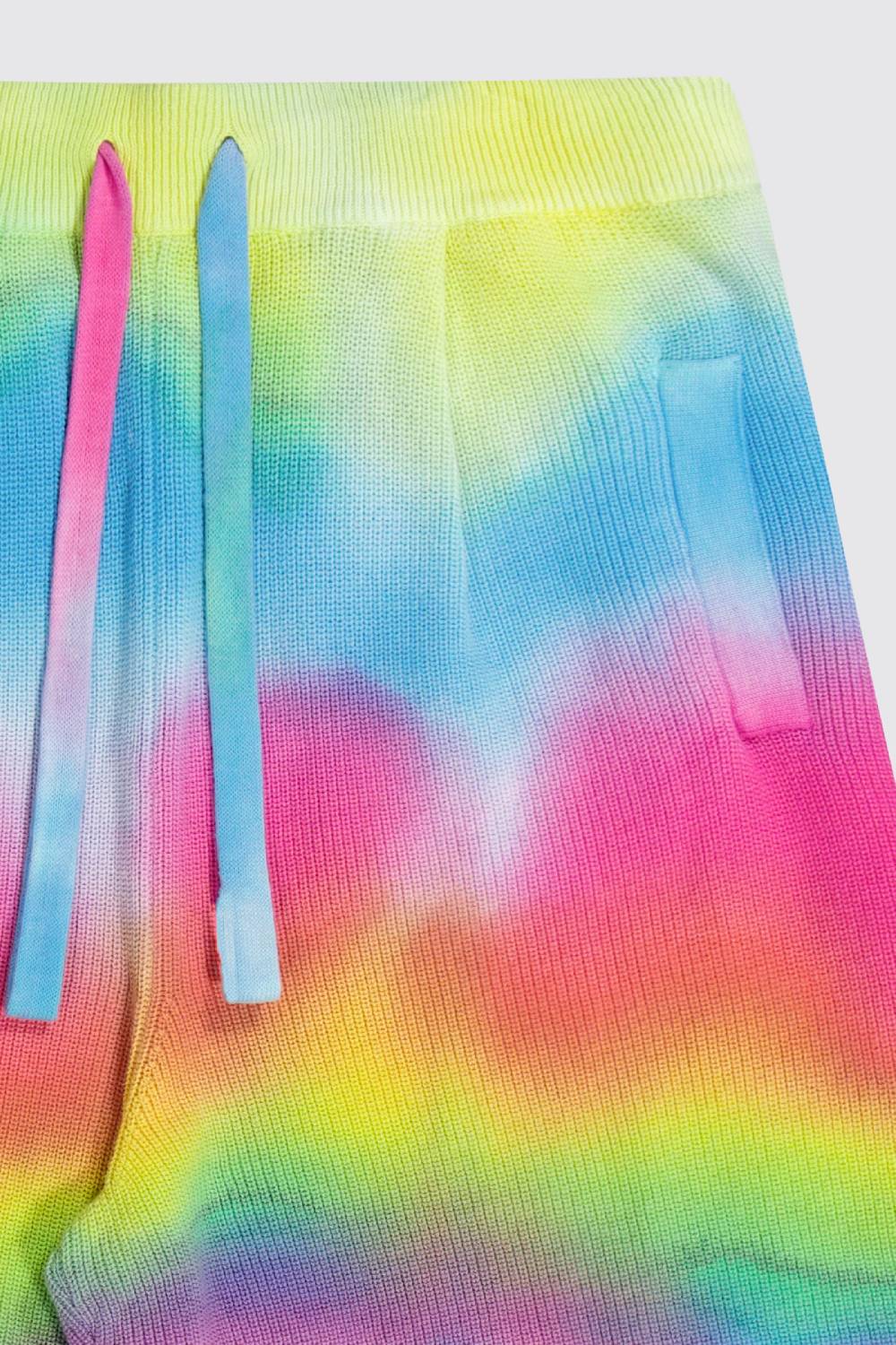 Laneus Laneus bermuda tie dye in maglia effetto destroyed Promozione temporanea