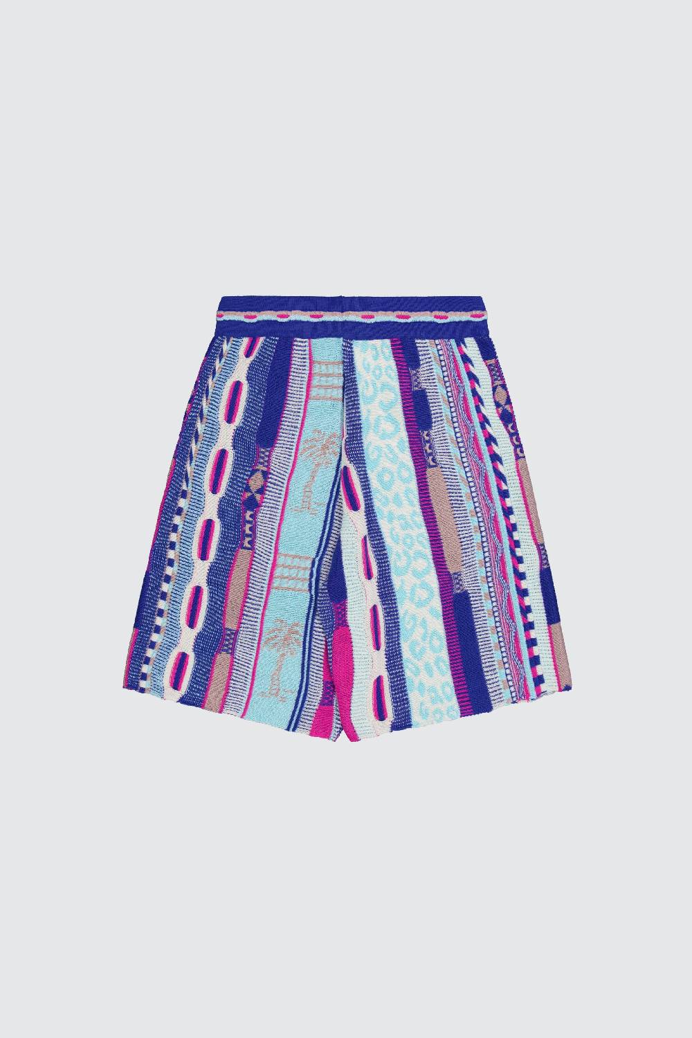 Laneus Laneus bermuda bluette in jacquard multicolor Affare Del Giorno