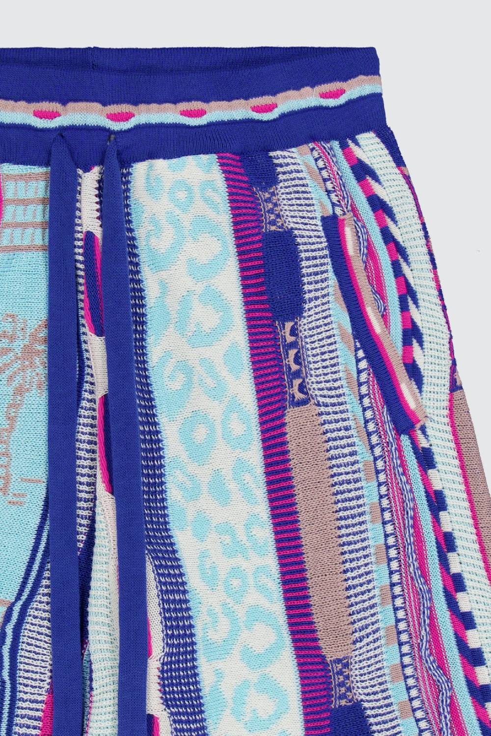 Laneus Laneus bermuda bluette in jacquard multicolor Affare Del Giorno