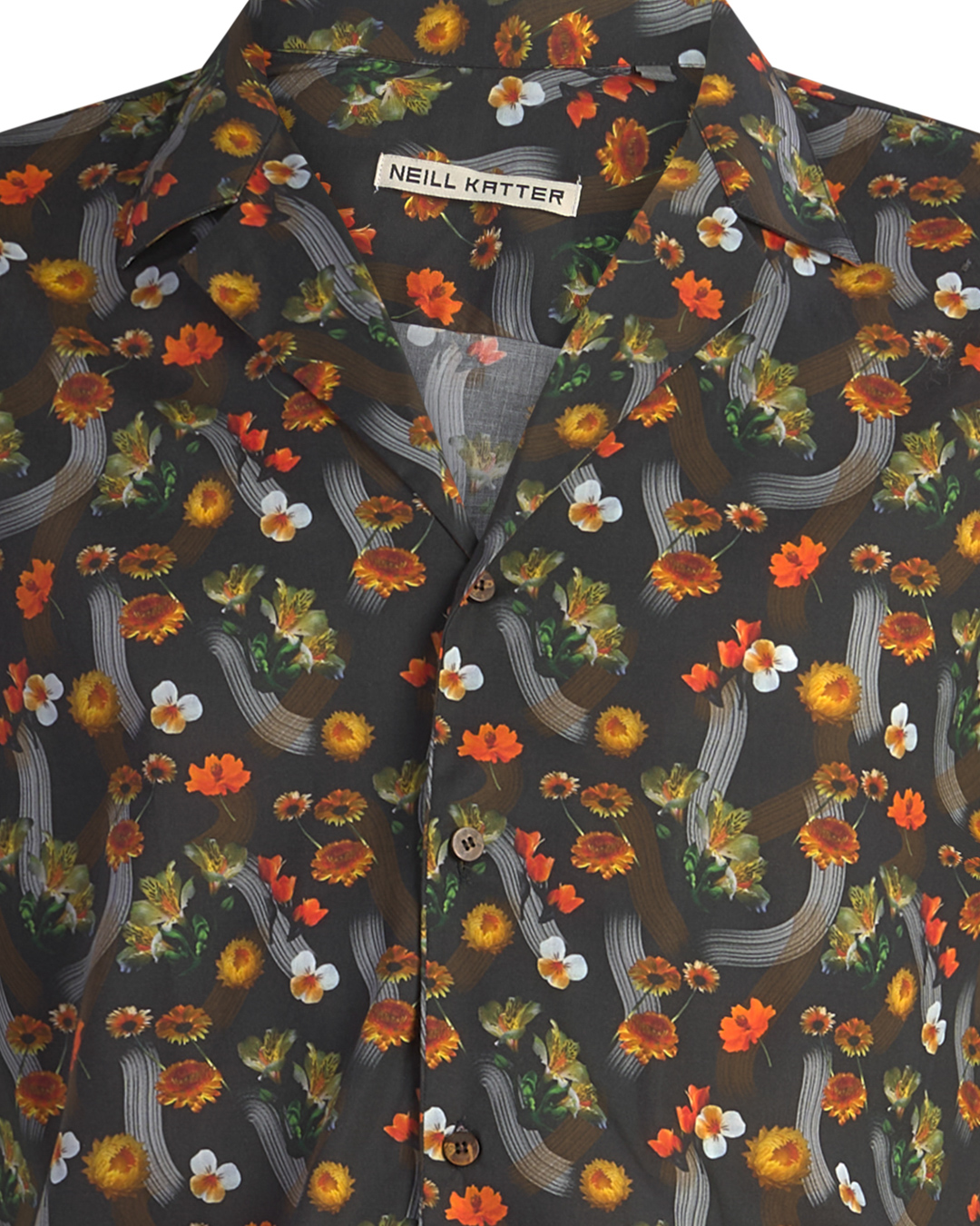 Neill Katter Camicia Fiori d’Estate Nuovo