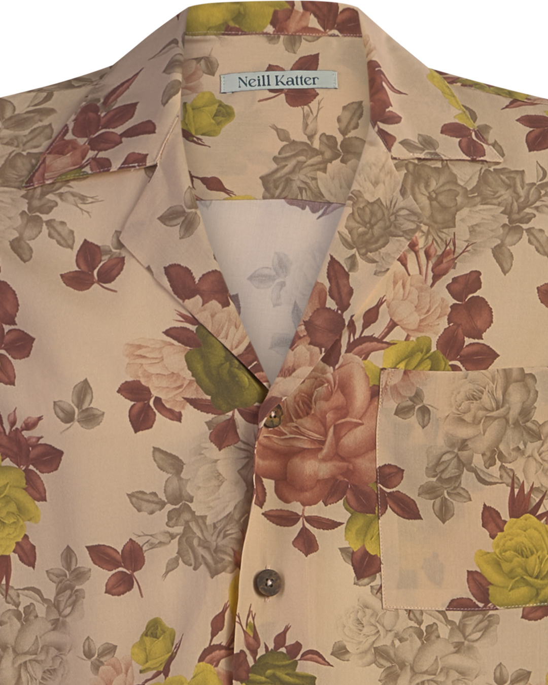 Neill Katter Camicia Golden Roses Pezzi Unici