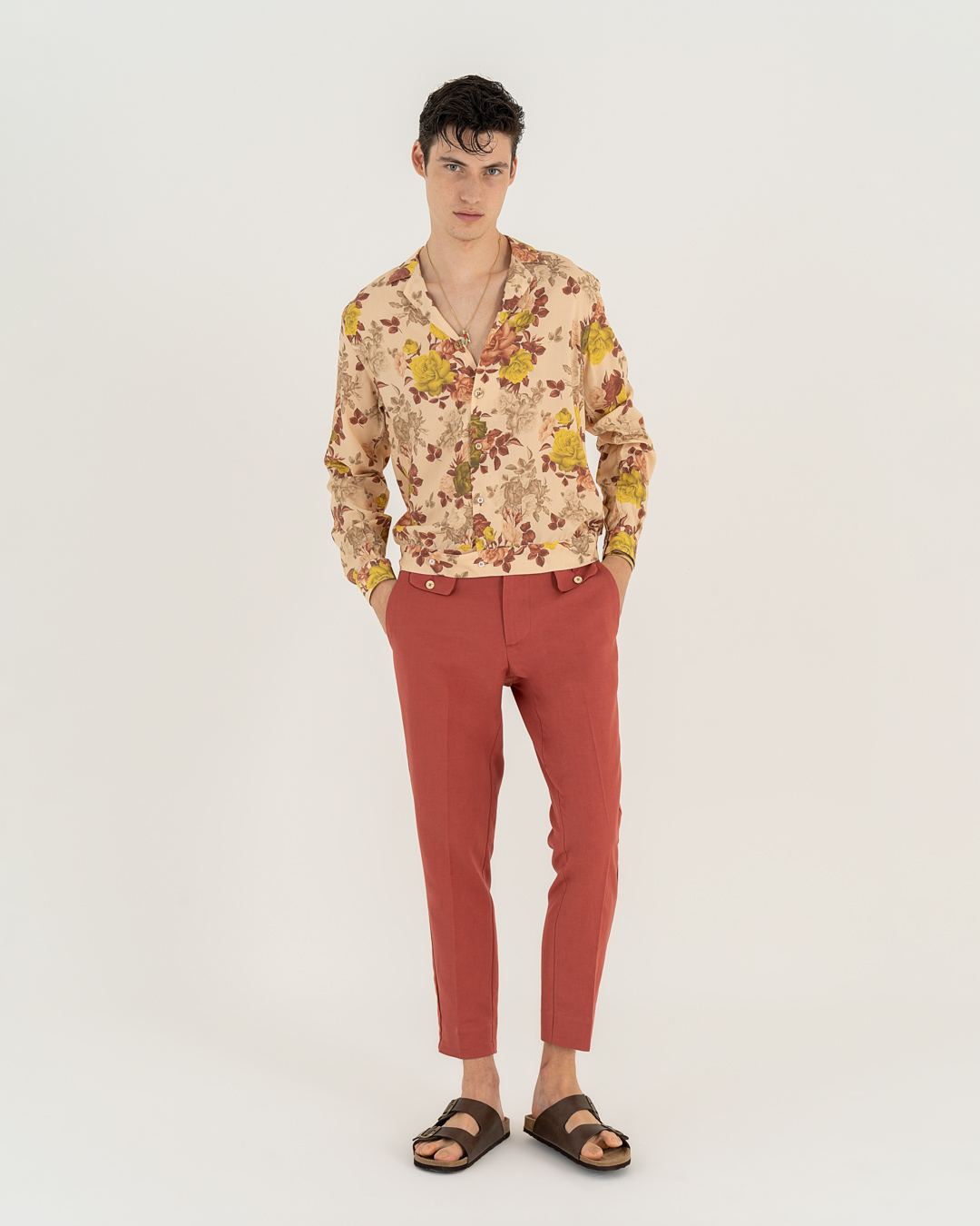 Neill Katter Camicia Golden Roses Pezzi Unici